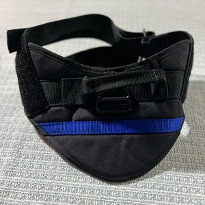 Black Tactical Dog Harness with Blue Stripe